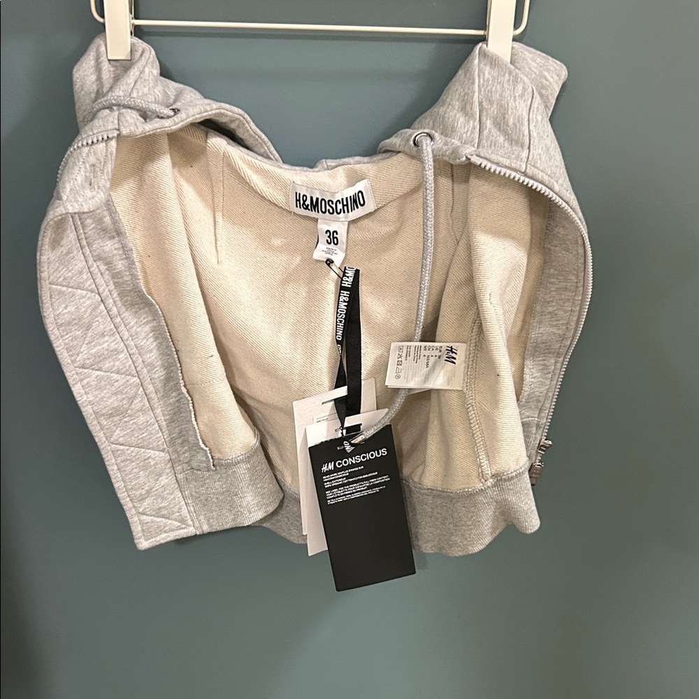 H&Moschino Light Gray Casual Skirt BRAND NEW W/ TAGS LIMITED EDITION RARE Size 4 - Picture 14 of 14